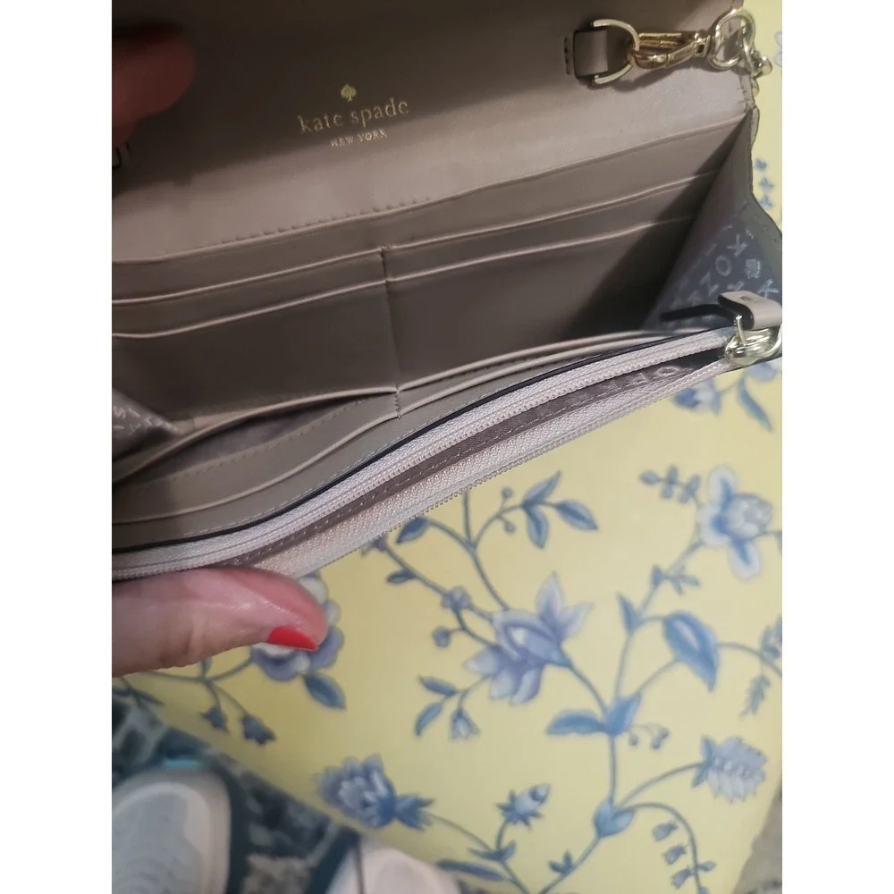 kate spade wallet, leather, large, with detachable chain Great Evening Bag